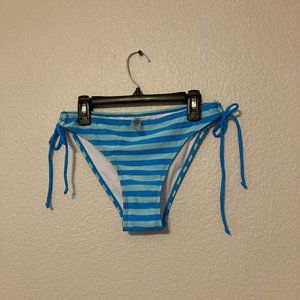 blue green striped   bottom bikini size L